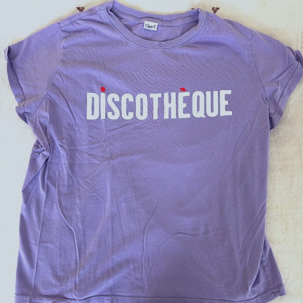 Clare V Discotheque T-shirt, size M